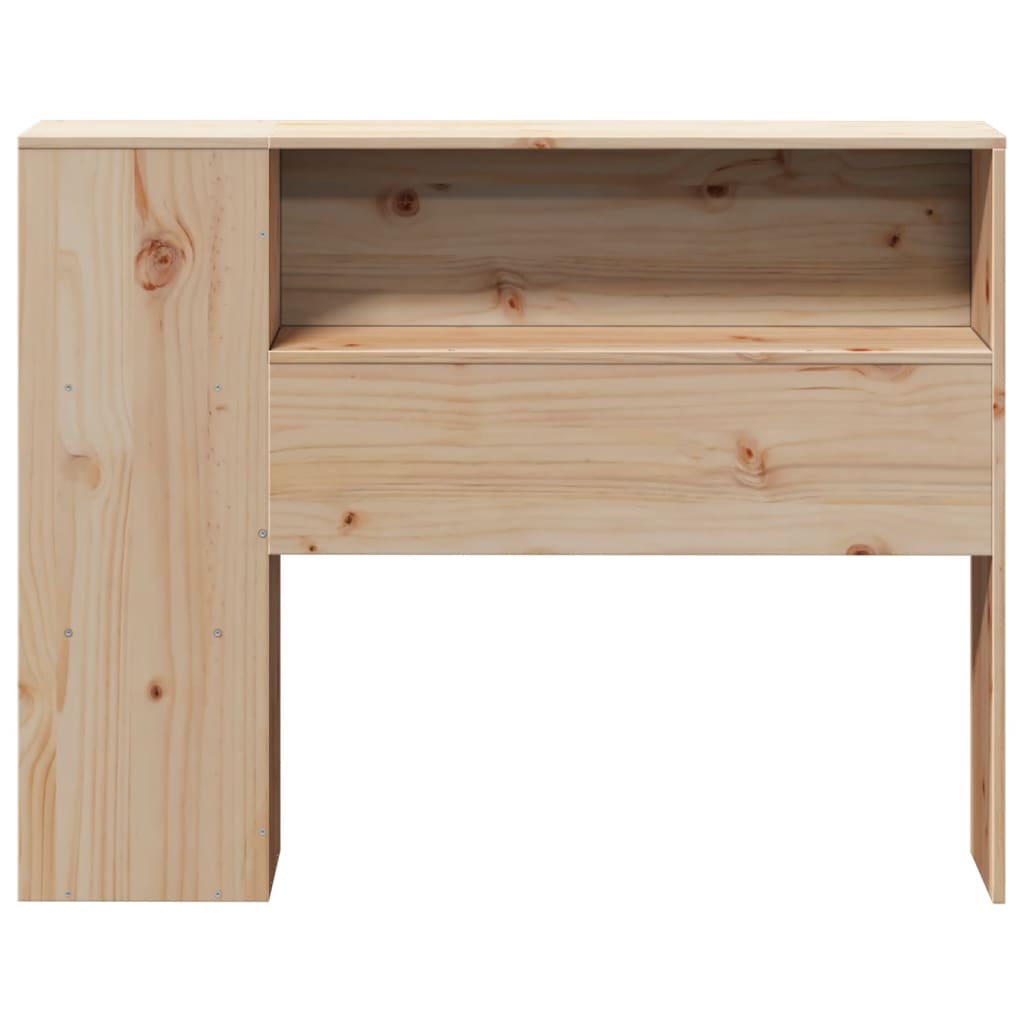 Headboard with Storage 90 cm Solid Wood Pine